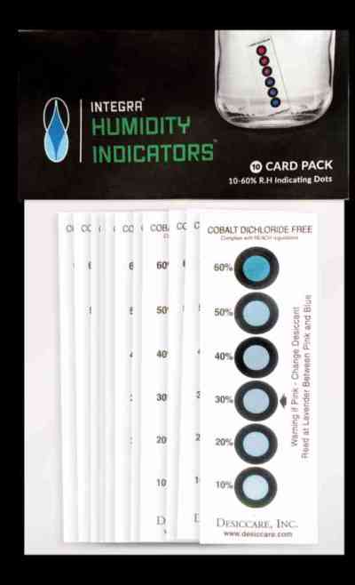 CARTE D'INDICATEUR D'HUMIDITÉ (10-60% R.H.) > Integra Products